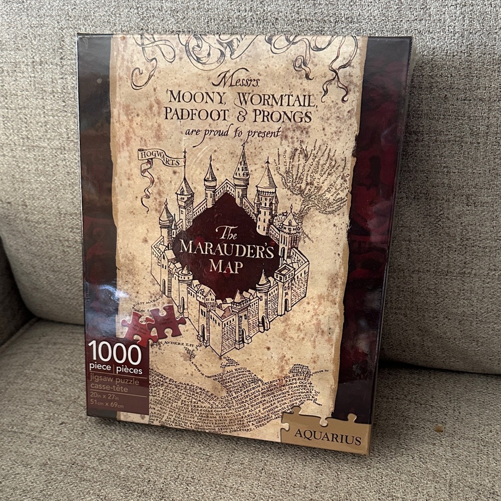 New in packaging! Harry Potter Marauder's Map 1000 Piece Puzzle by Aquarius